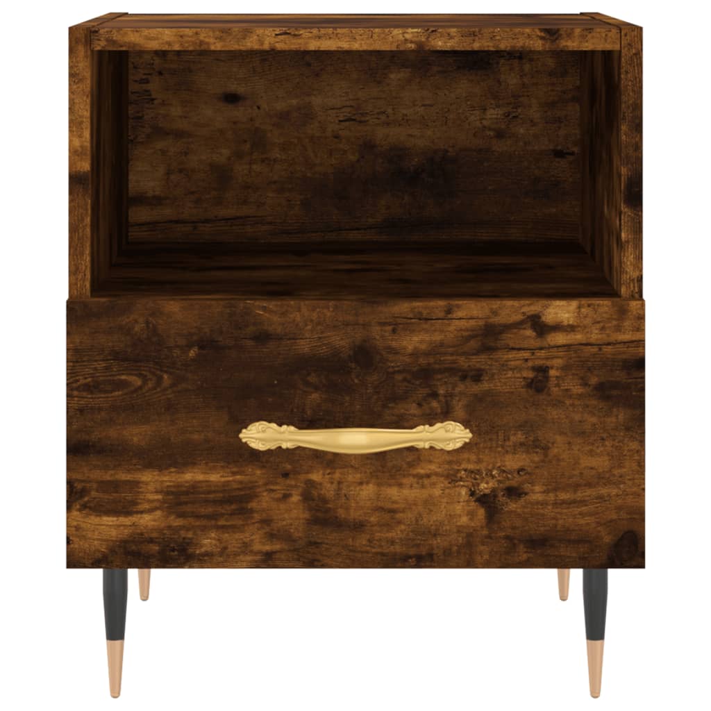 Sengebord røget eg 40x35x47,5 cm træmateriale