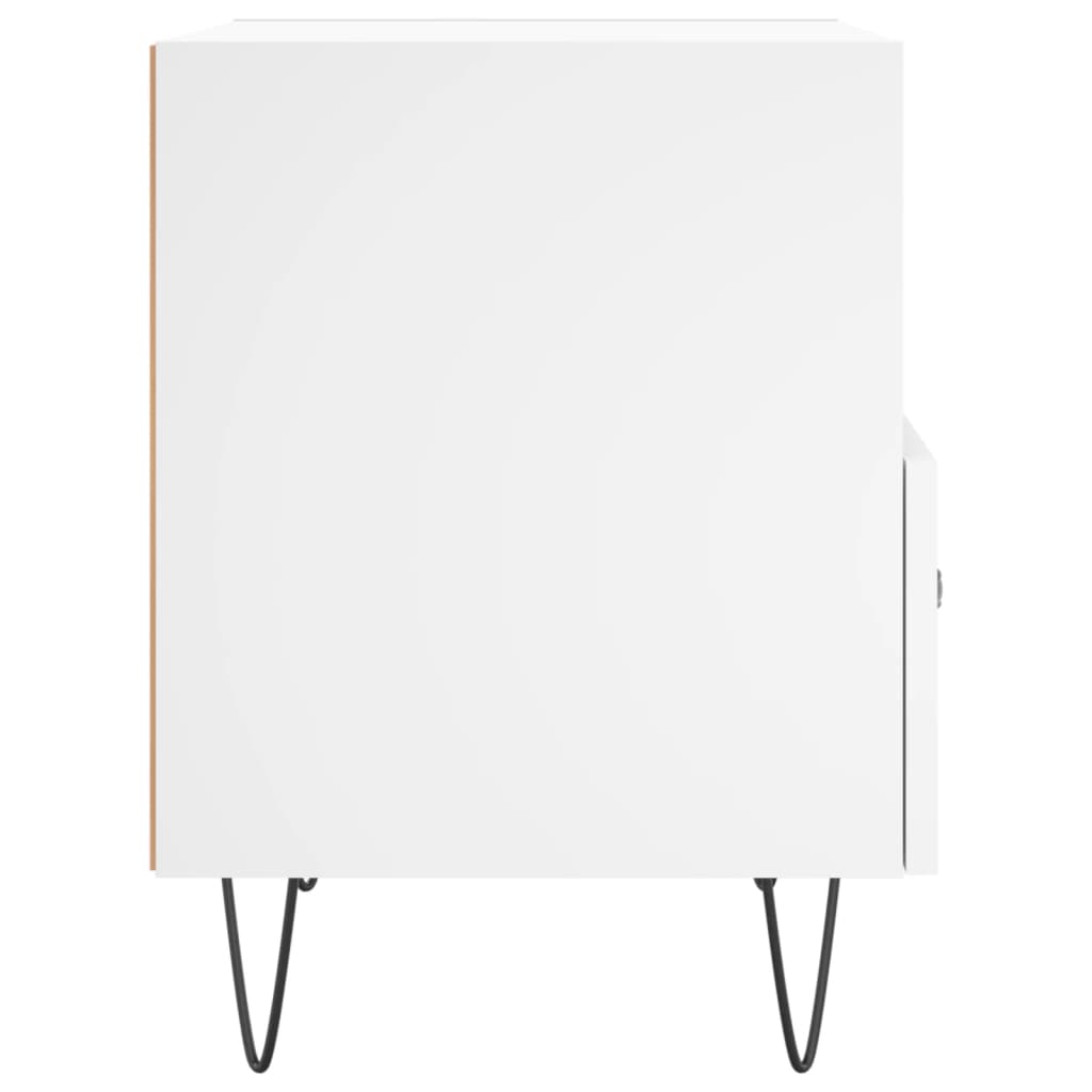 Sengeborde 2 stk Hvidt 40x35x47,5 cm træmateriale