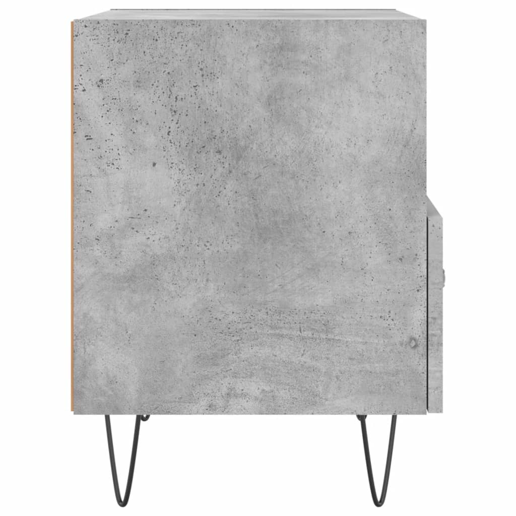 Sengeborde 2 stk Betongrå 40x35x47,5 cm træmateriale