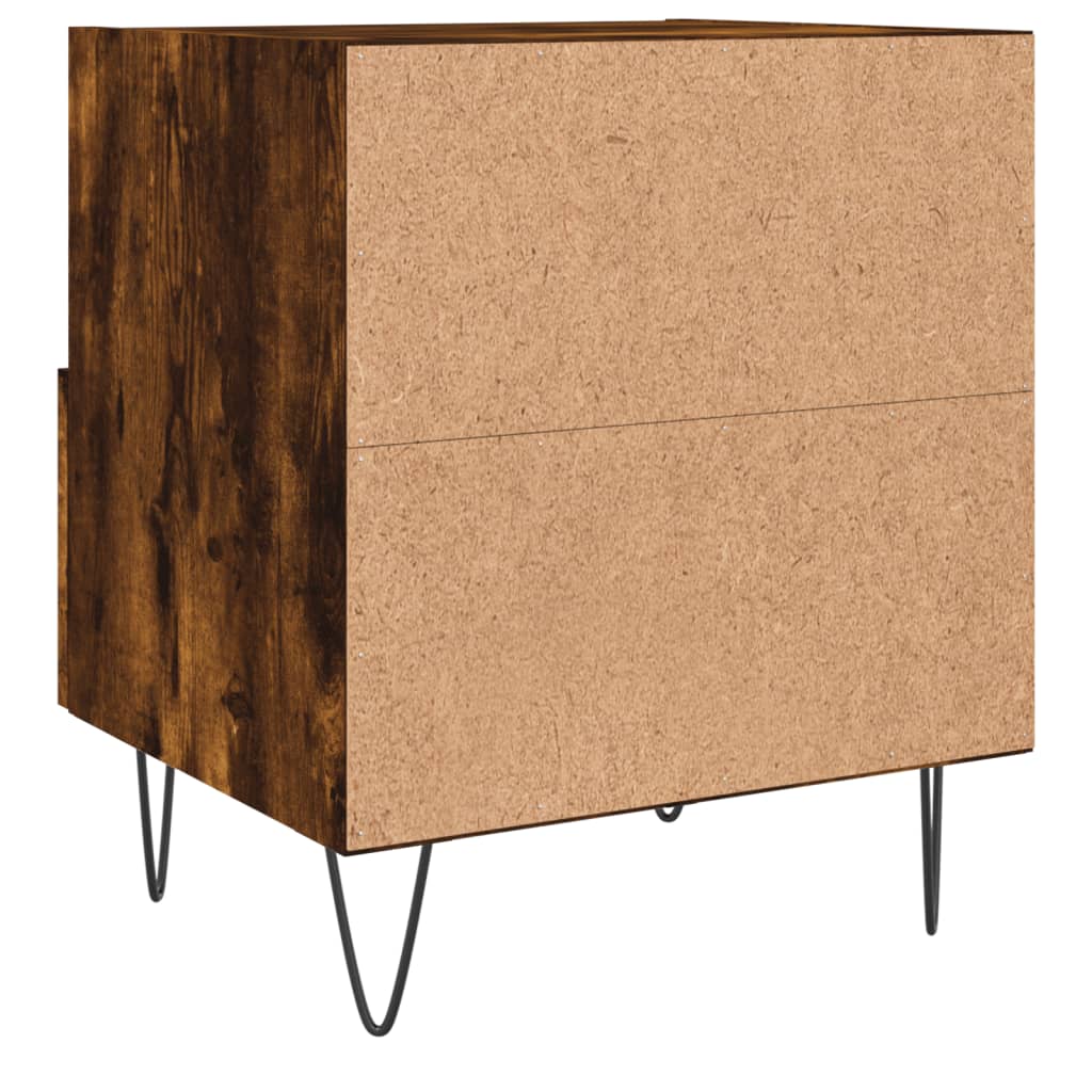 Sengebord røget eg 40x35x47,5 cm træmateriale