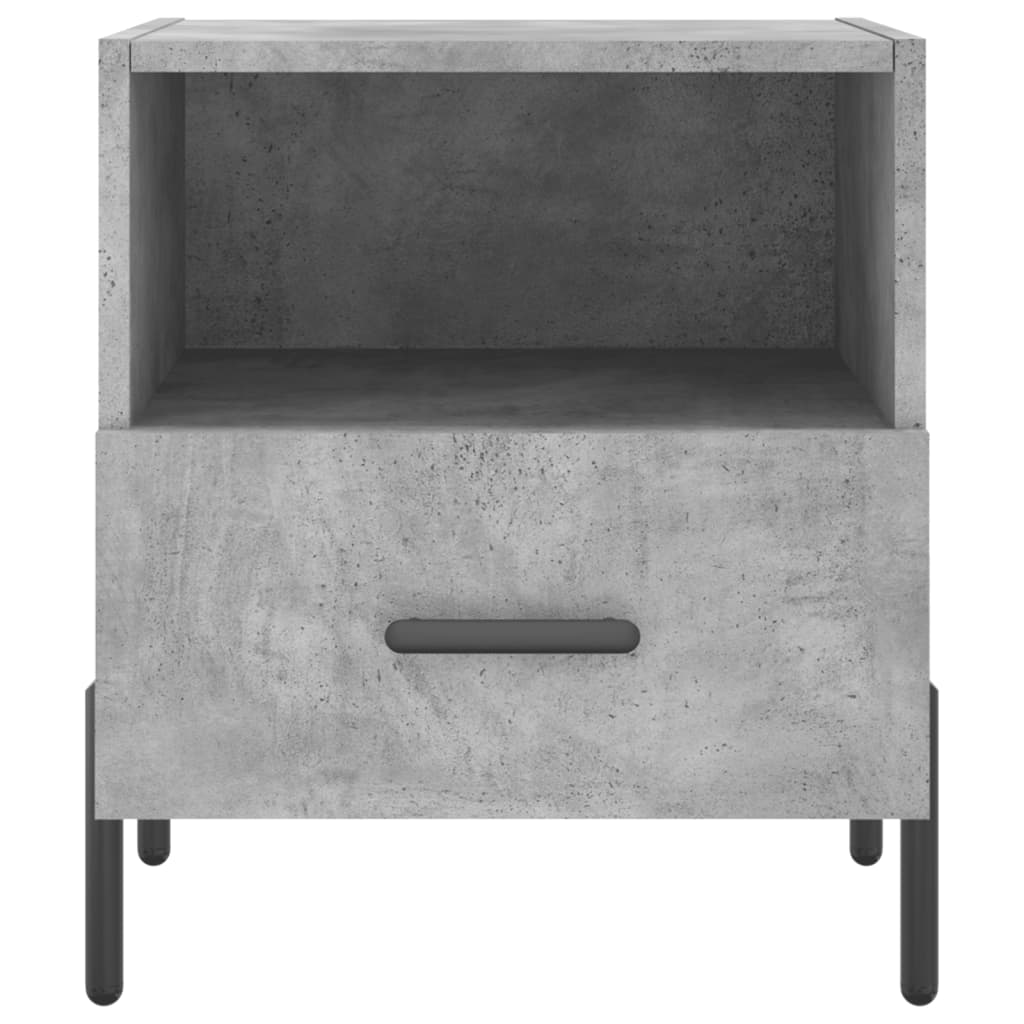 Sengeborde 2 stk Betongrå 40x35x47,5 cm træmateriale