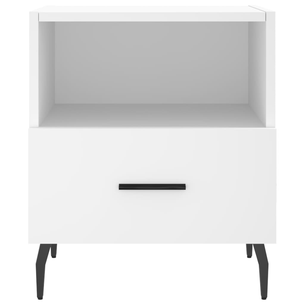 Sengeborde 2 stk Hvidt 40x35x47,5 cm træmateriale