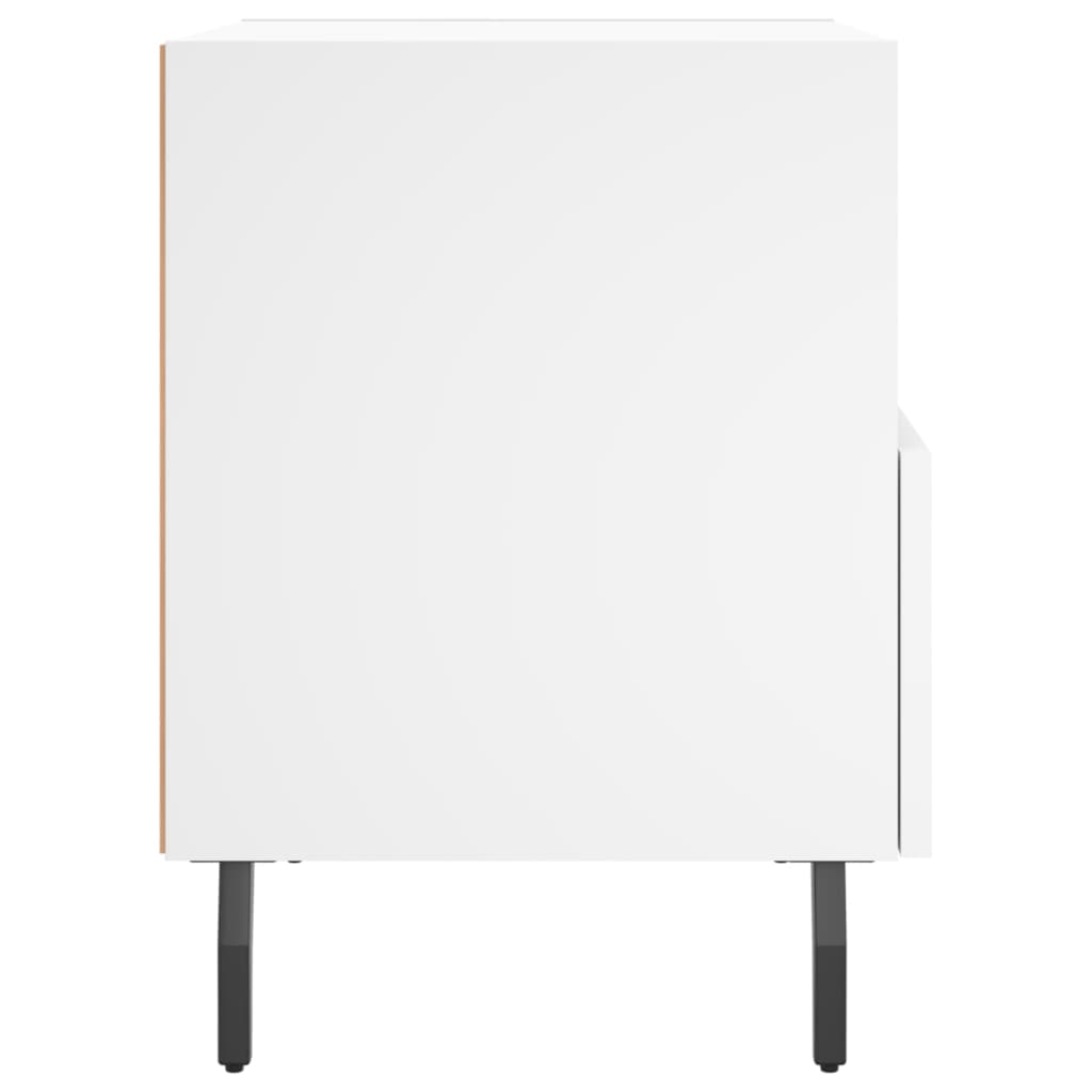Sengeborde 2 stk Hvidt 40x35x47,5 cm træmateriale