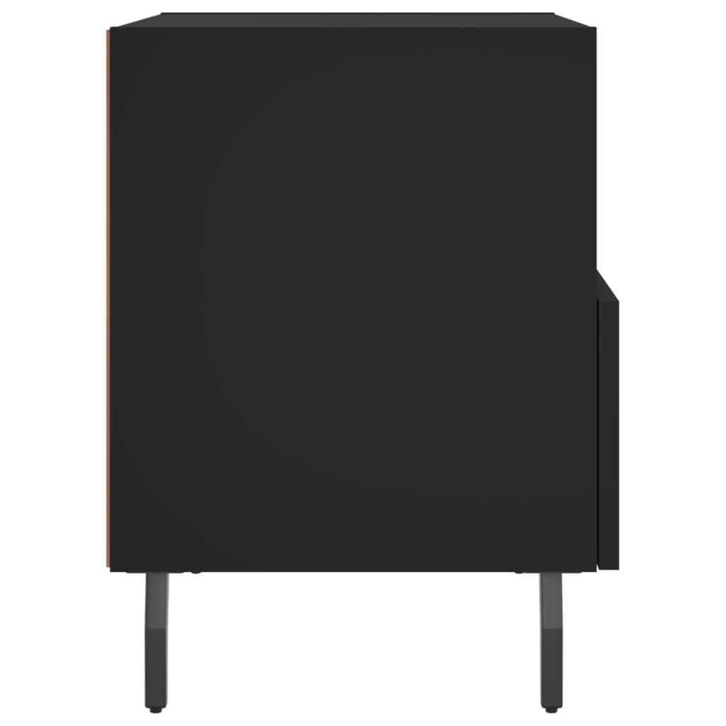 Sengeborde 2 stk Sort 40x35x47,5 cm træmateriale