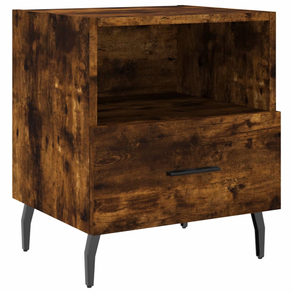 Sengebord røget eg 40x35x47,5 cm træmateriale