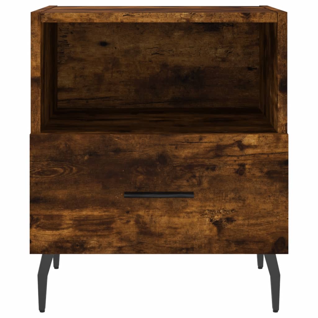 Sengebord røget eg 40x35x47,5 cm træmateriale