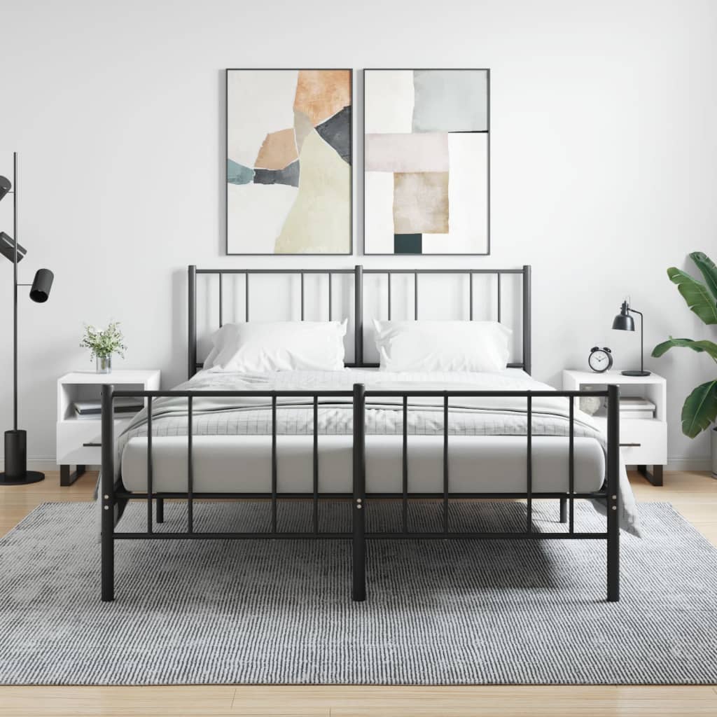 Sengeborde 2 stk Hvidt 40x35x47,5 cm træmateriale