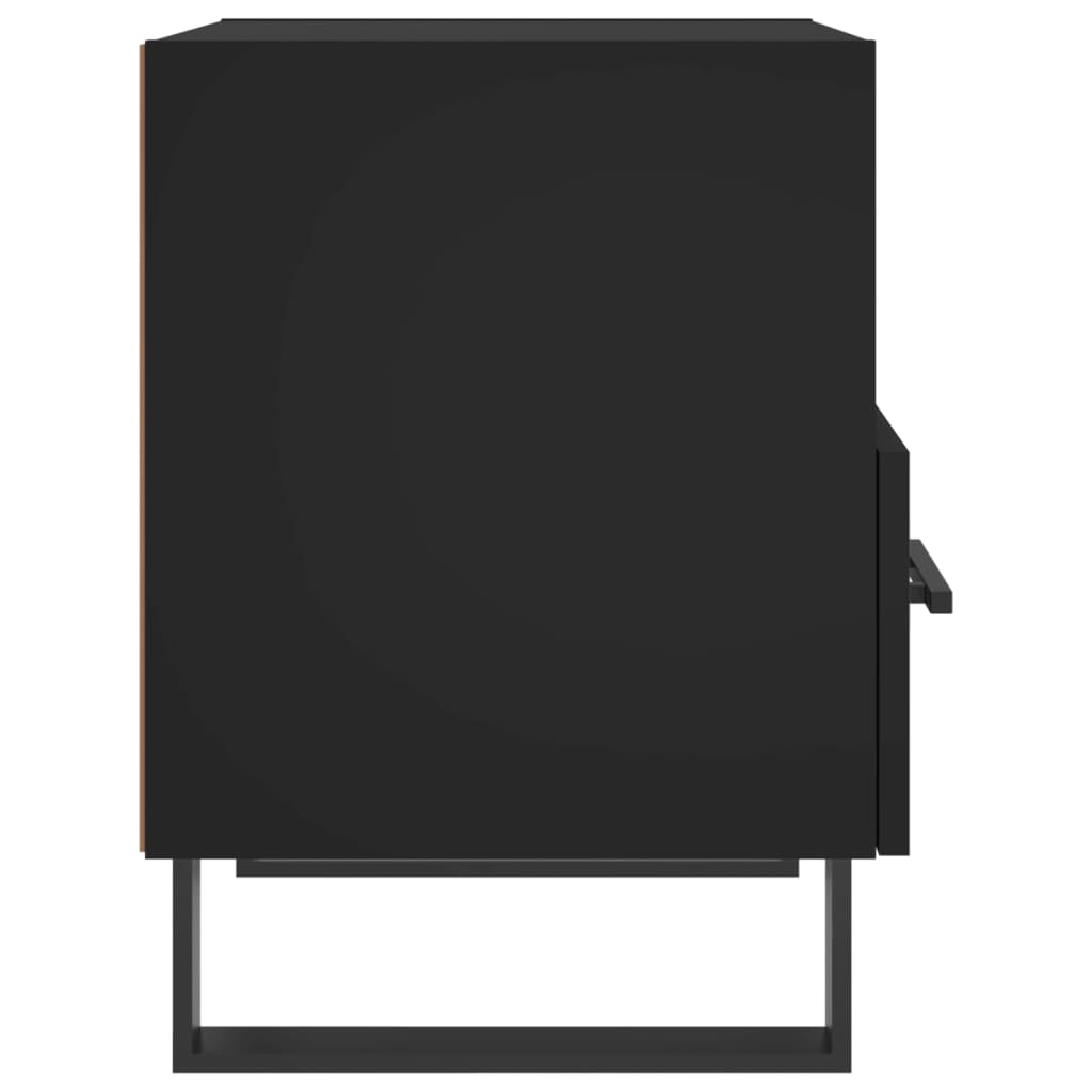 Sengeborde 2 stk Sort 40x35x47,5 cm træmateriale