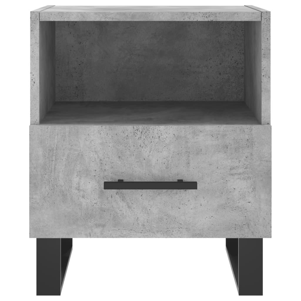 Sengeborde 2 stk Betongrå 40x35x47,5 cm træmateriale