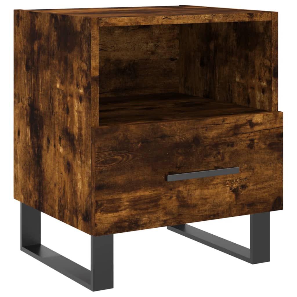 Sengebord røget eg 40x35x47,5 cm træmateriale