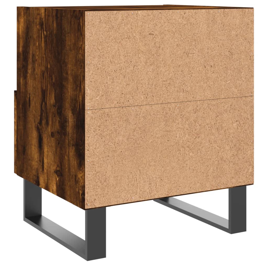 Sengebord røget eg 40x35x47,5 cm træmateriale