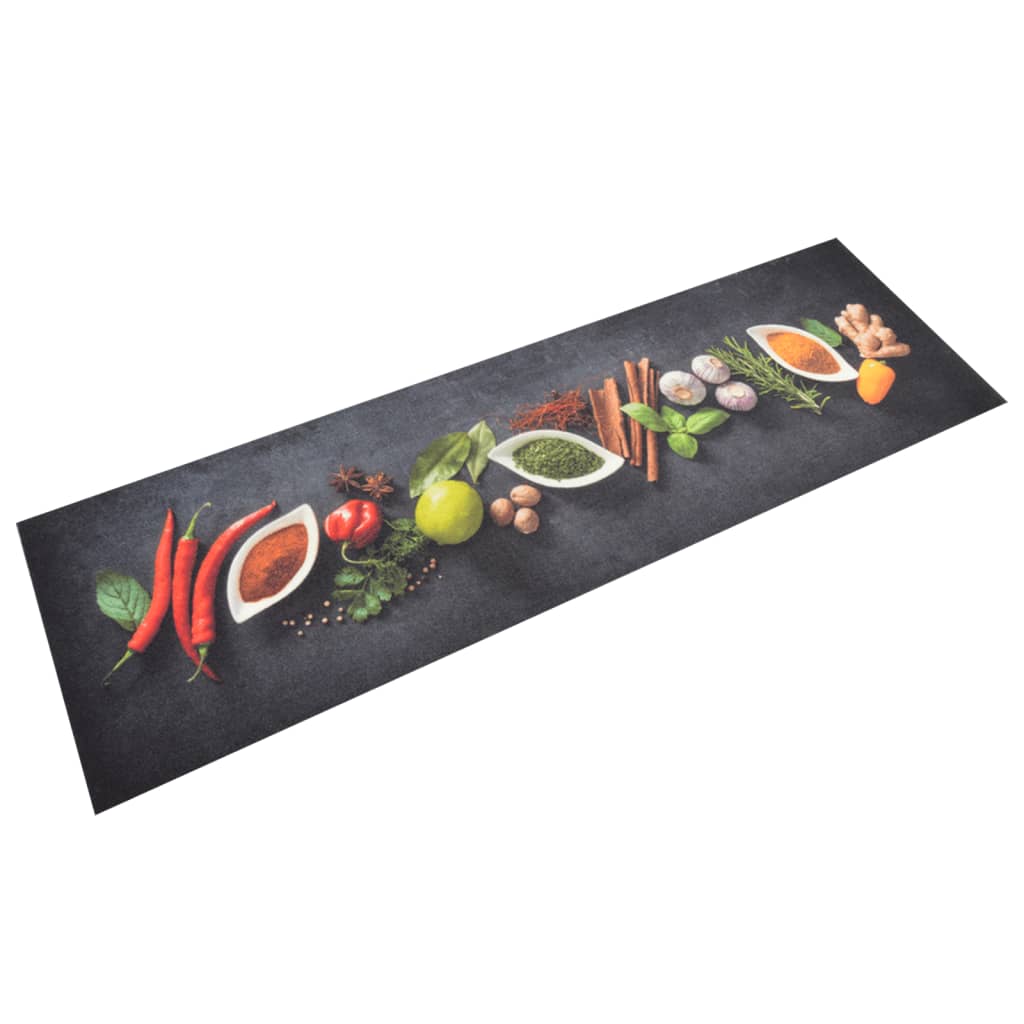 Køkkentæppe Vaskbare Krydderier 45x150 cm Fløjl