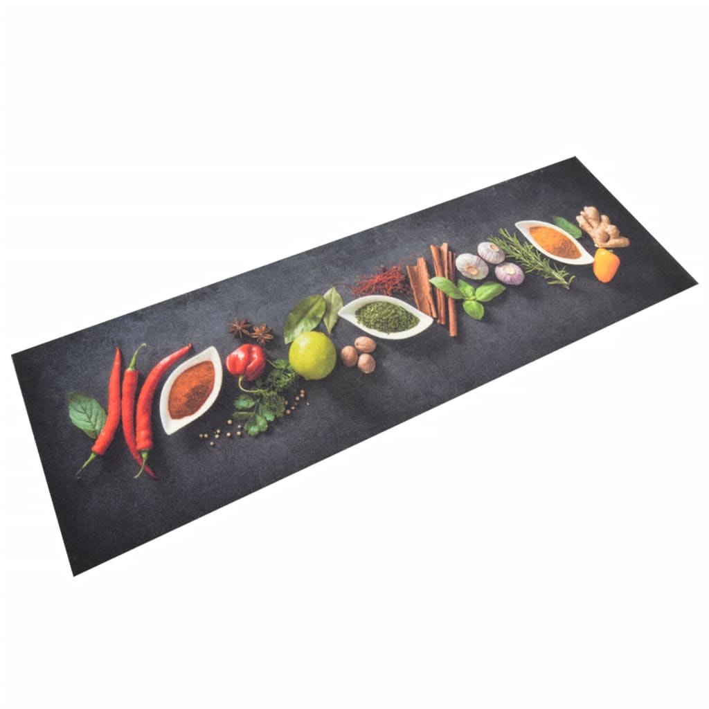 Køkkentæppe Vaskbare Krydderier 60x180 cm Fløjl