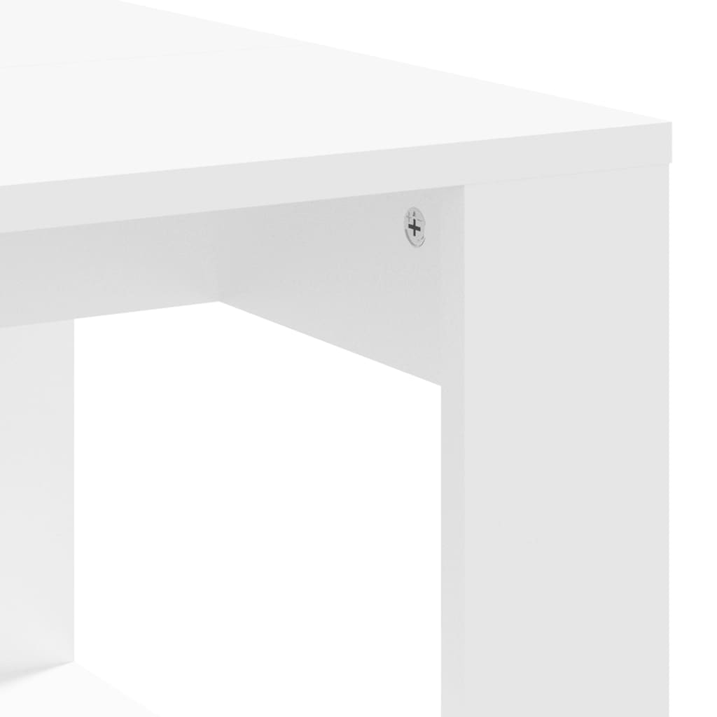 Sofabord Hvid 102x50x35 cm Træ Materiale