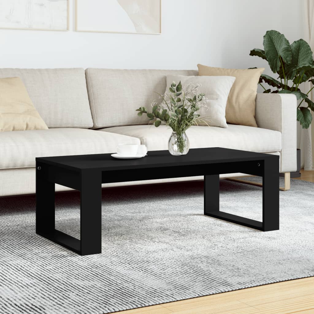 Sofabord Sort 102x50x35 cm Træ Materiale