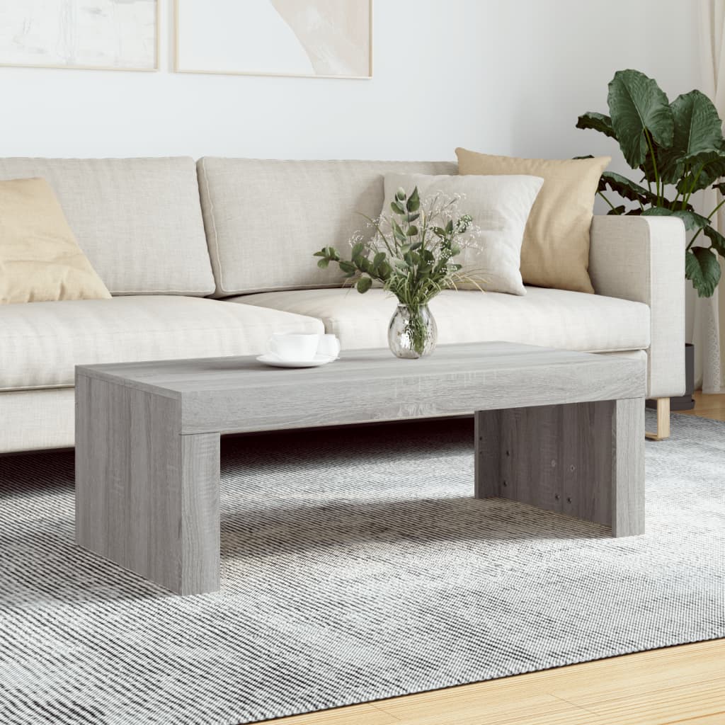 Sofabord Grå Sonoma 102x50x36 cm Træmateriale