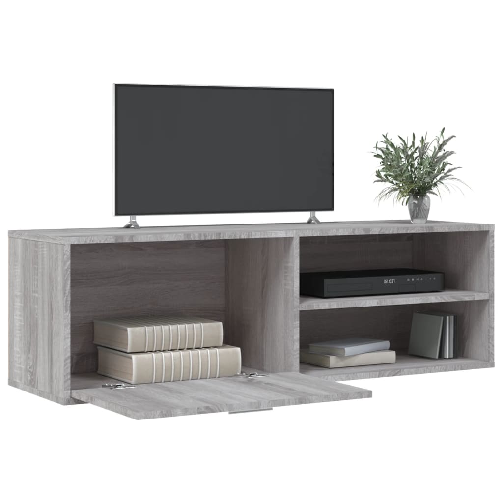 TV-skab Grå Sonoma 120x34x37 cm Træ Materiale