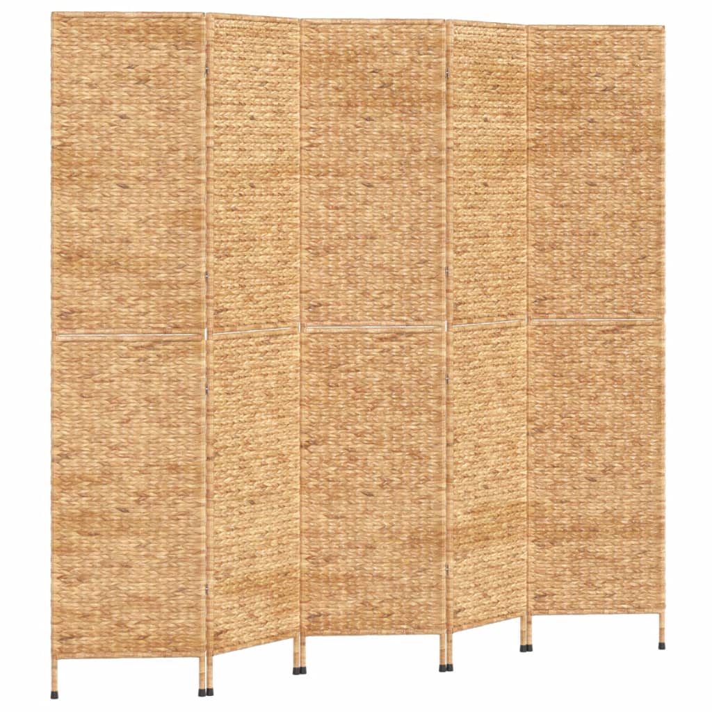 5-delt foldeskærm 205x180 cm vandhyacint