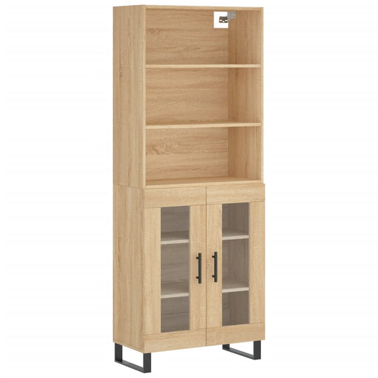 Highboard Sonoma-Eiche 69,5x34x180 cm Holzwerkstoff