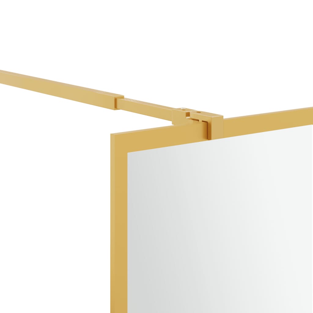 Brusevæg til bruseniche med ESG klart glas Gyldent 80x195cm