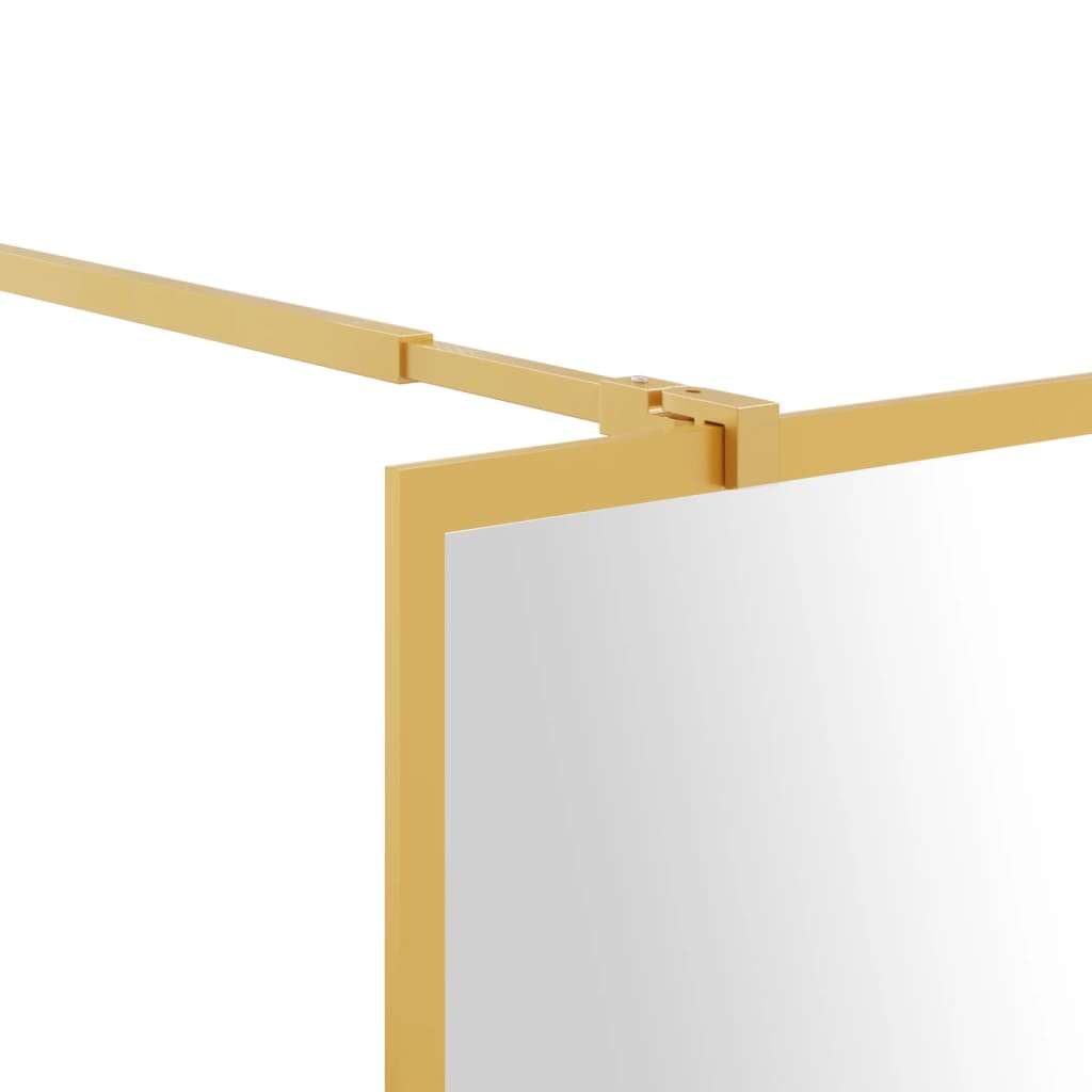 Brusevæg til bruseniche med ESG klart glas Gyldent 90x195cm