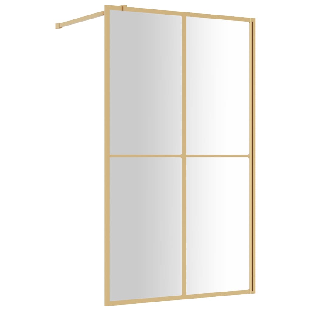 Bruseafskærmning til bruseniche ESG klart glas Gyldent 118x195cm