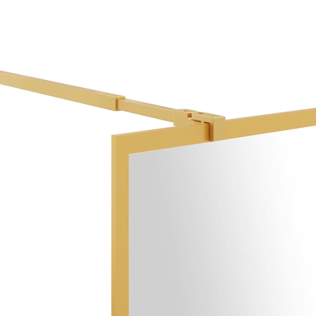 Bruseafskærmning til bruseniche ESG klart glas Gyldent 118x195cm