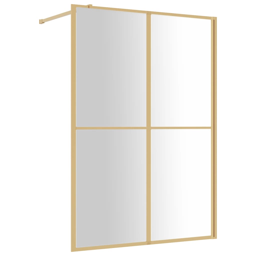 Brusevæg til bruseniche ESG klart glas Gyldent 140x195cm