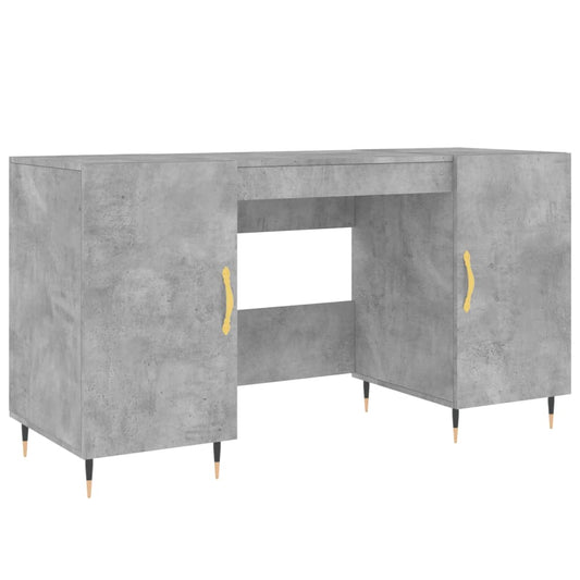 Schreibtisch Betongrau 140x50x75 cm Holzwerkstoff