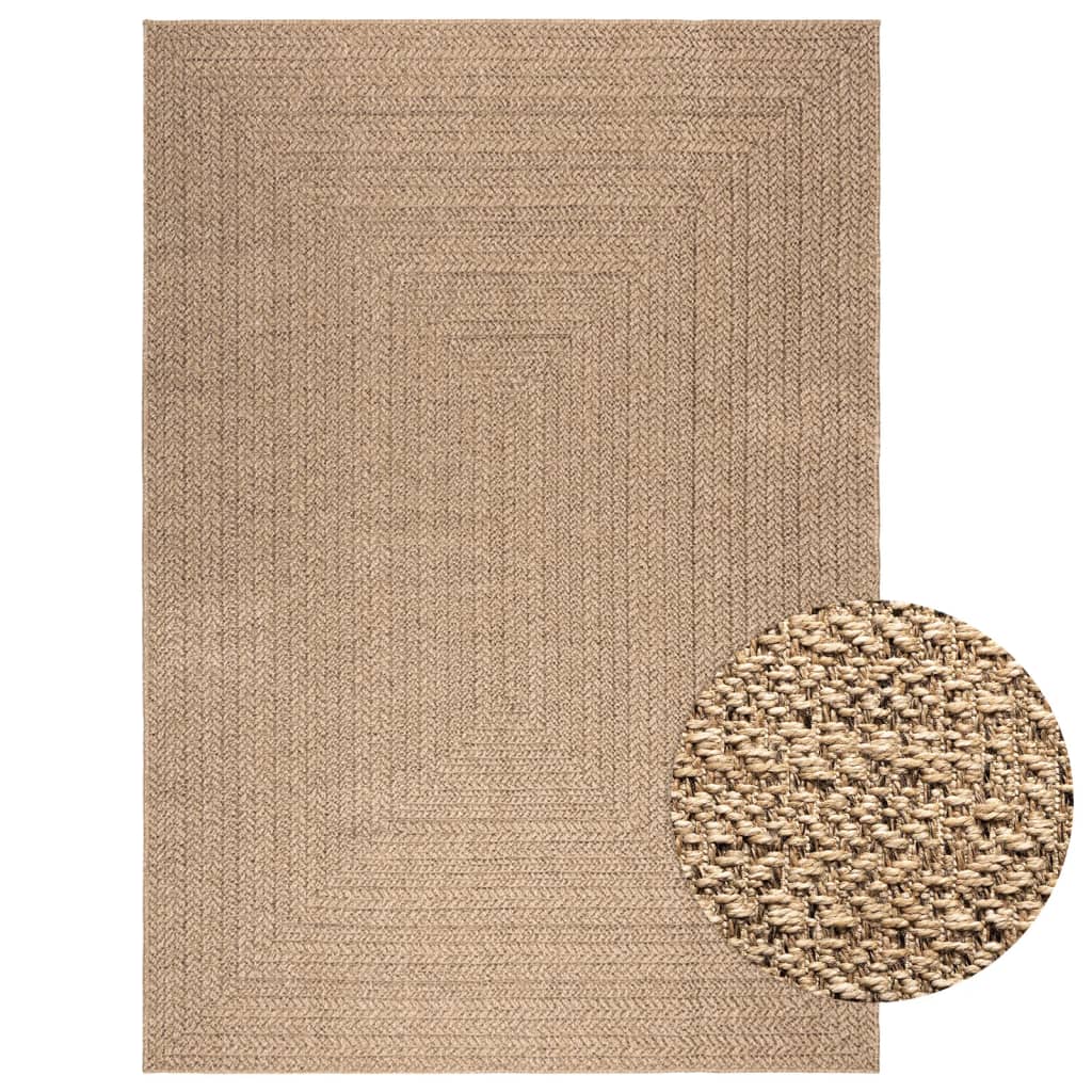 Tæppe ZIZUR 160x230 cm jute-look indendørs og udendørs