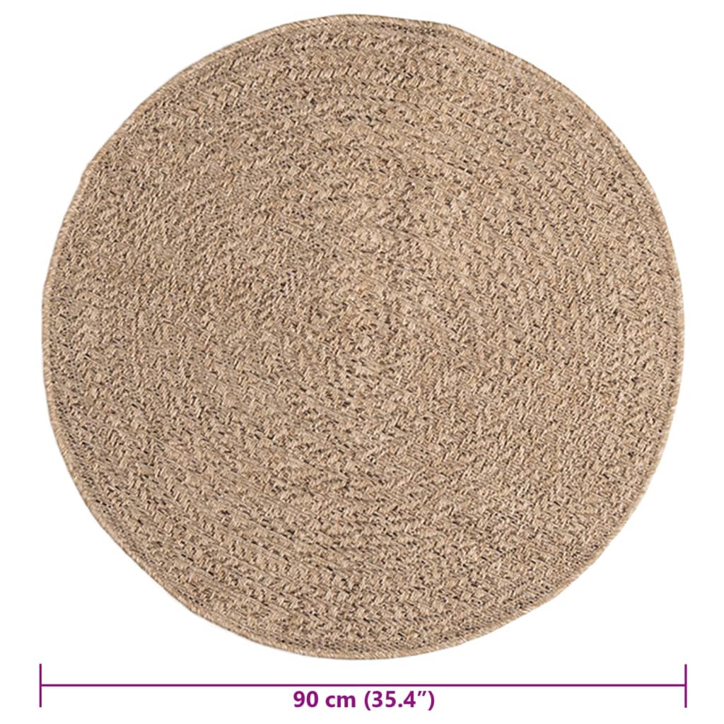 Tæppe ZIZUR 90 cm jute-look indendørs og udendørs