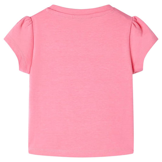 Kinder-T-Shirt Helles Neonrosa 92