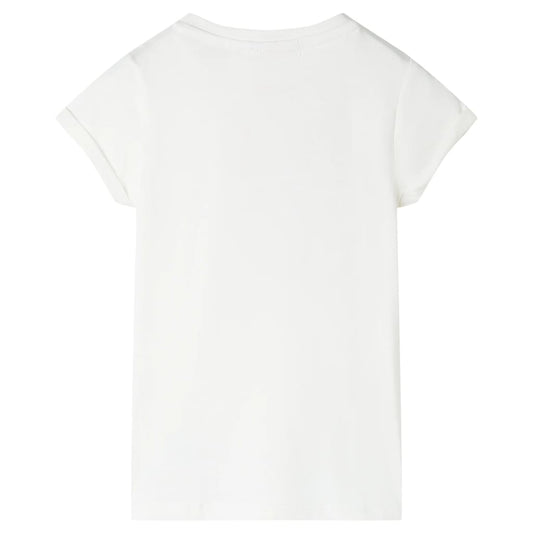 Kinder-T-Shirt Ecru 116