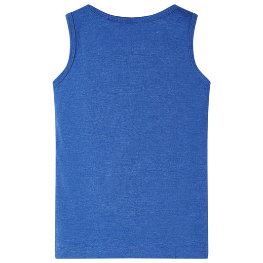 Kinder-Tanktop Blau Melange 128