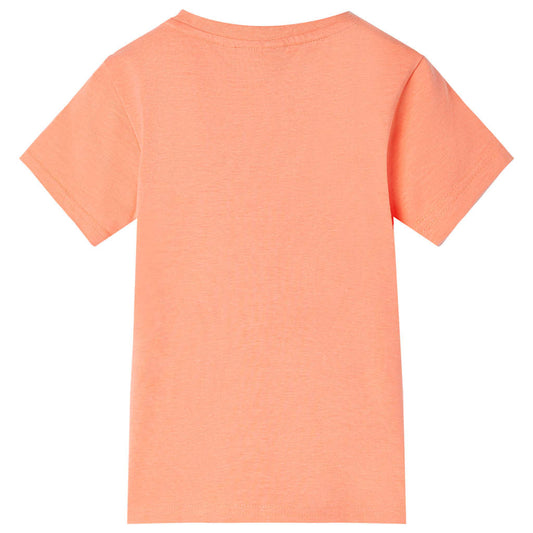 Kinder-T-Shirt Neonorange 140