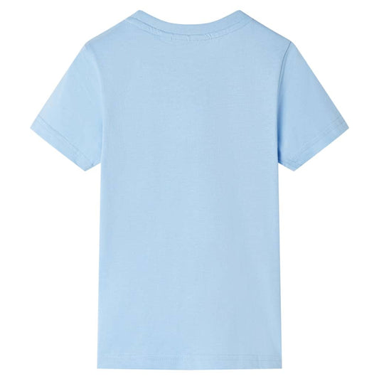 Kinder-Kurzarmshirt Hellblau 116