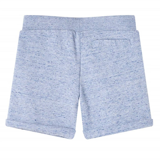 Kindershorts mit Kordelzug Blau Melange 104