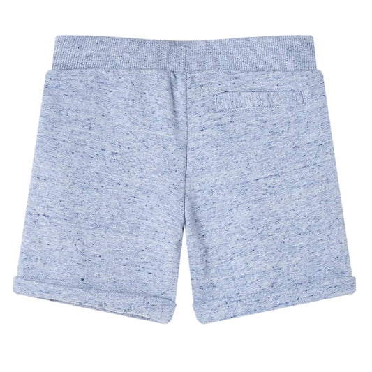 Kindershorts mit Kordelzug Blau Melange 128