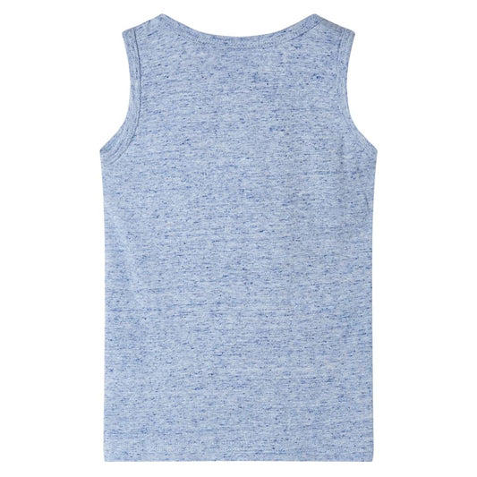 Kinder-Tanktop Blau Melange 104