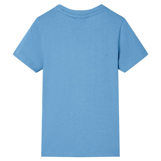 Kinder-T-Shirt Mittelblau 140