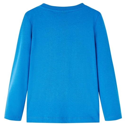 Kinder-Langarmshirt Kobaltblau 140