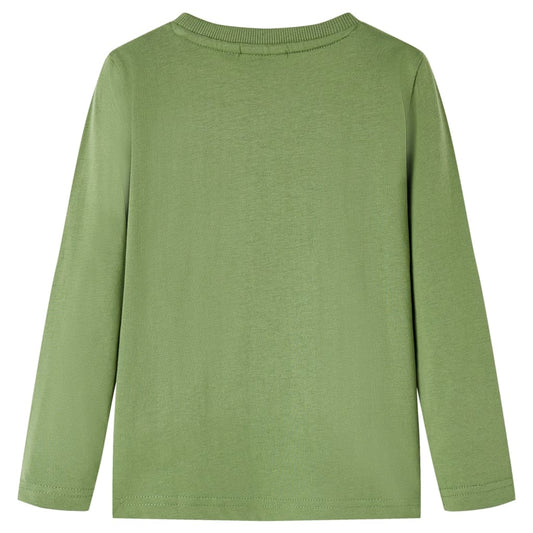 Kinder-Langarmshirt Helles Khaki 140