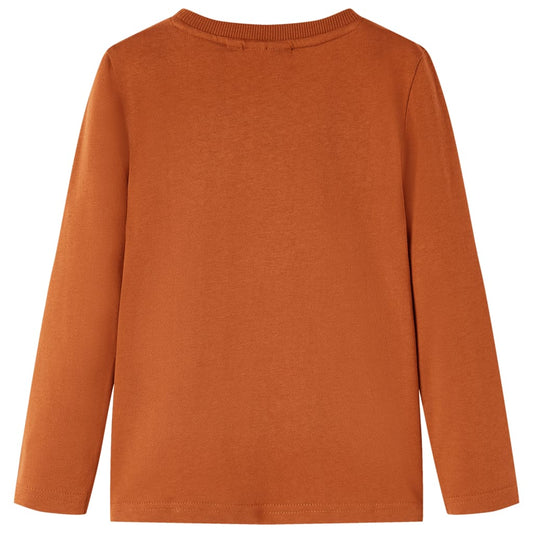 Kinder-Langarmshirt Dunkelorange 140