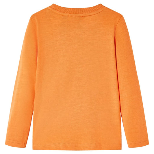 Kinder-Langarmshirt Dunkelorange 128