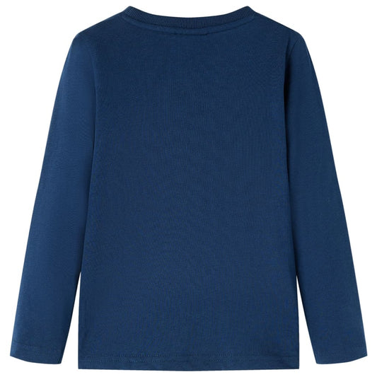 Kinder-Langarmshirt Marineblau 92