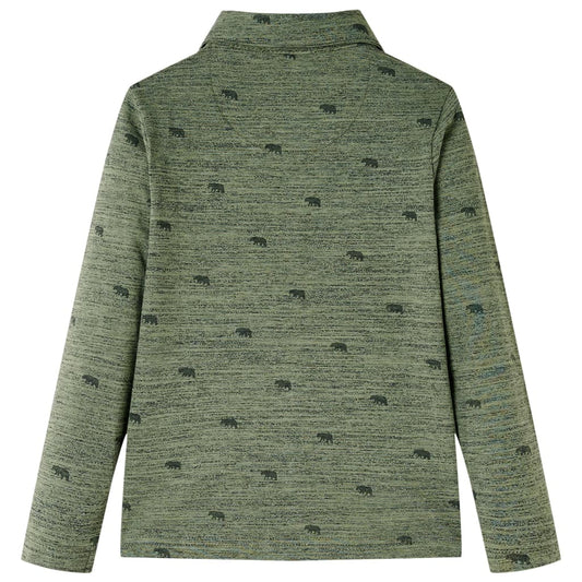 Kinderhemd Khaki Melange 128