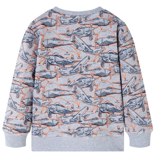 Kinder-Sweatshirt Grau Melange 128
