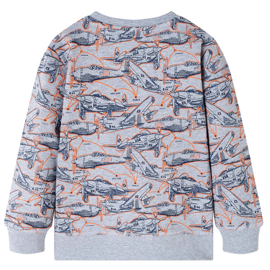 Kinder-Sweatshirt Grau Melange 140