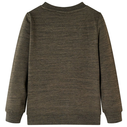 Kinder-Sweatshirt Dunkelkhaki Melange 104