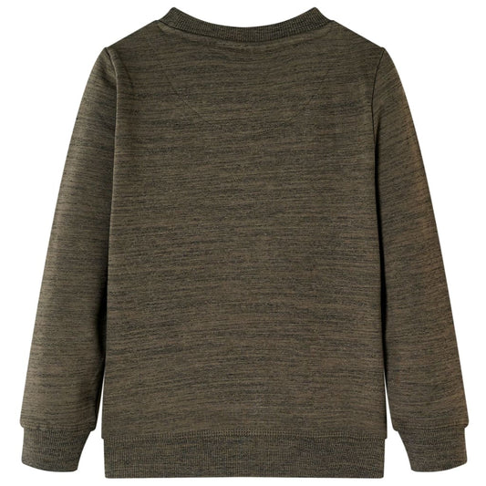 Kinder-Sweatshirt Dunkelkhaki Melange 116